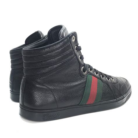 gucci coda guccissima leather high-top sneaker black